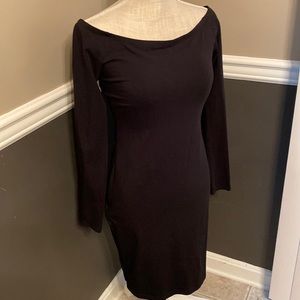 Express, medium, black shoulderless dress